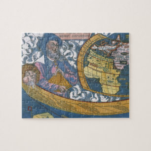 Puzzle Carte antique du monde avec Claude Ptolémée, 1507