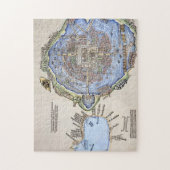 Puzzle Carte antique du Tenochtitlan capitale aztèque (Vertical)