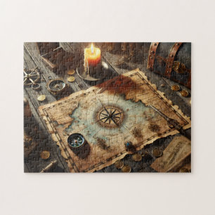 Puzzle Carte au trésor du capitaine Décoration d'aventure