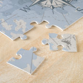 Puzzle Carte bleu blanc nostalgique (Côté)