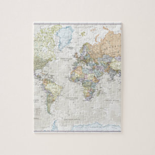 Puzzle Carte classique du monde
