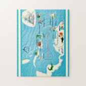 Puzzle Carte colorée des Caraïbes (Vertical)