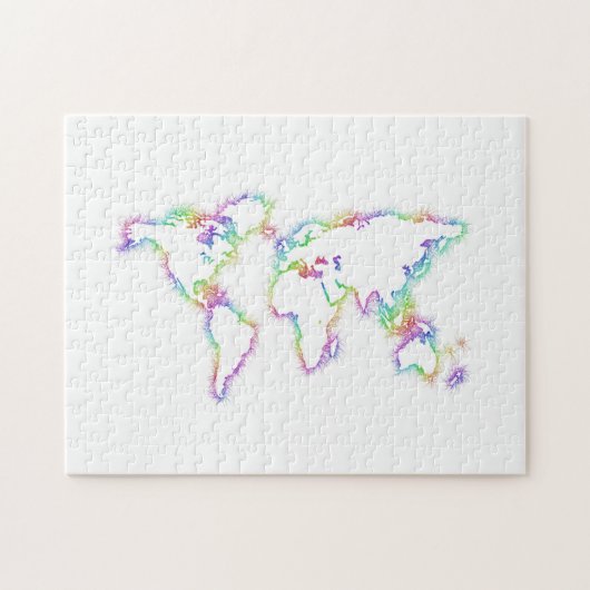 Puzzle Carte colorée du monde (Horizontal)