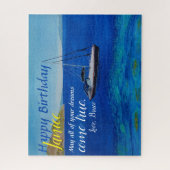 Puzzle Carte d'anniversaire de bateau à voile (Vertical)