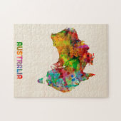 Puzzle Carte d'aquarelle de l'Australie (Horizontal)