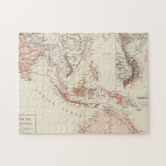 Puzzle Carte d'Asie du Sud-Est et de nord Australie (Horizontal)