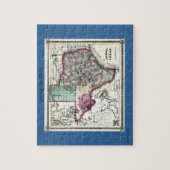 Puzzle Carte de 1866 antiquaires du Texas par Schönberg (Vertical)