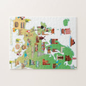 Puzzle Carte de bande dessinée de l'Europe (Horizontal)