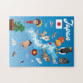 Puzzle Carte de bande dessinée d'enfants du Japon (Horizontal)