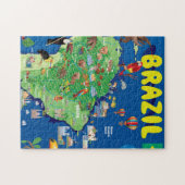 Puzzle Carte de bande dessinée du Brésil (Horizontal)