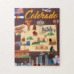 Puzzle Carte de bande dessinée du Colorado