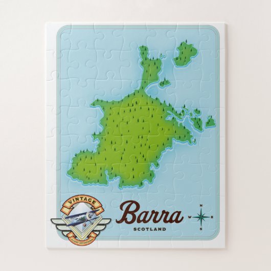 Puzzle Carte de Barra Écosse (Vertical)