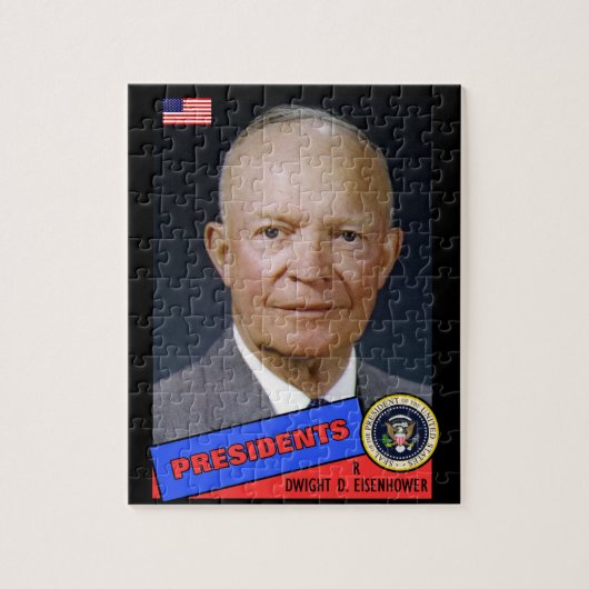Puzzle Carte de baseball de Dwight D. Eisenhower (Vertical)