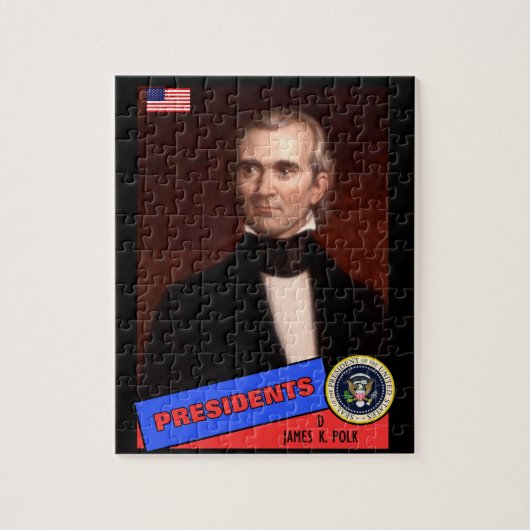 Puzzle Carte de baseball de James K. Polk (Vertical)
