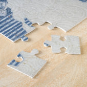 Puzzle Carte de batik de bleu d'indigo du monde (Côté)