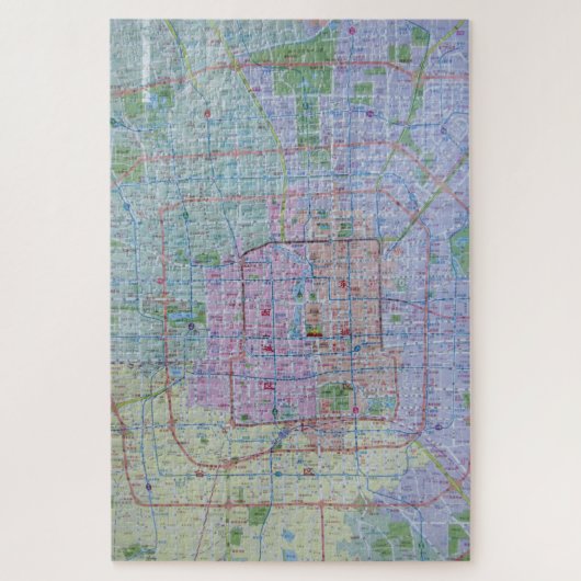 Puzzle carte de beijing (Vertical)