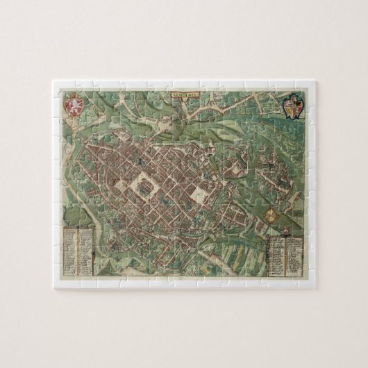 Puzzle Carte de Bratislava, de 'Civitates Orbis Terrarum (Horizontal)
