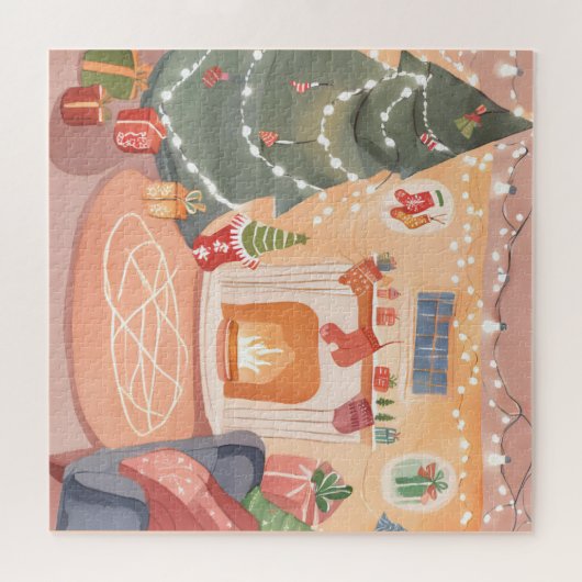 Puzzle Carte de cheminée de Noël Waterton (Horizontal)