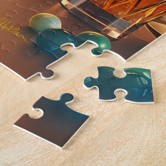 Puzzle Carte de circuit futuriste atomique Martini (Côté)