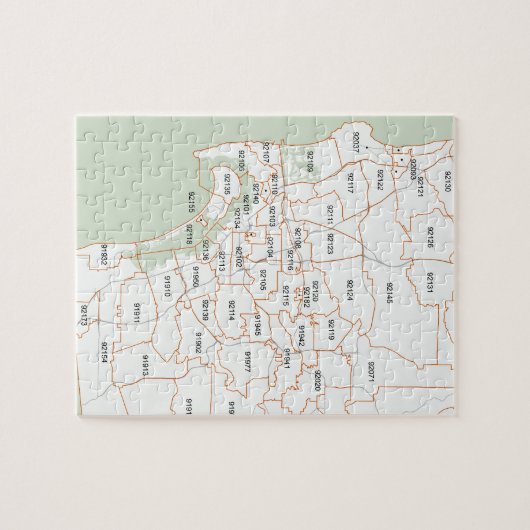 Puzzle Carte de code postal de San Diego (Horizontal)