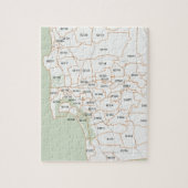 Puzzle Carte de code postal de San Diego (Vertical)