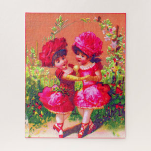 Puzzle Carte de commerce victorienne petits danseurs en r