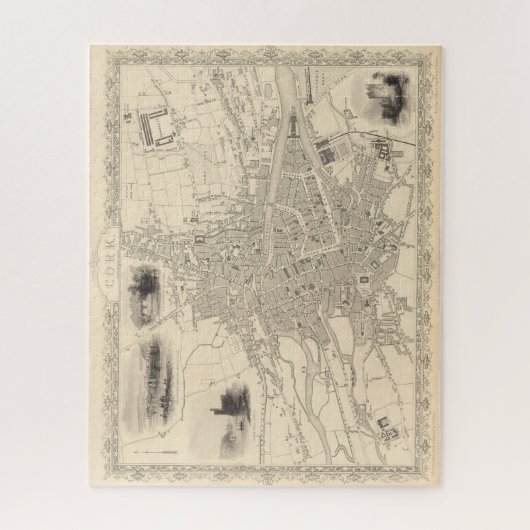 Puzzle Carte de Cork, Irlande (Vertical)