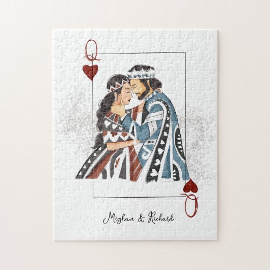 Puzzle Carte de couple King Queen (Vertical)