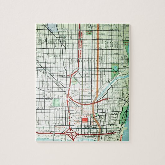 Puzzle Carte de cru de MILWAUKEE (Vertical)