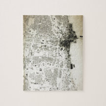 Carte de cru de rues et de bâtiments de Chicago