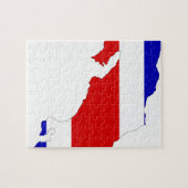 Puzzle Carte de drapeau du Costa Rica (Horizontal)