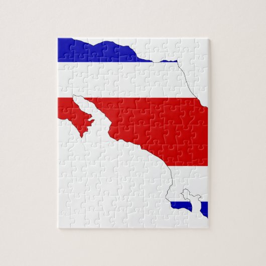 Puzzle Carte de drapeau du Costa Rica (Vertical)