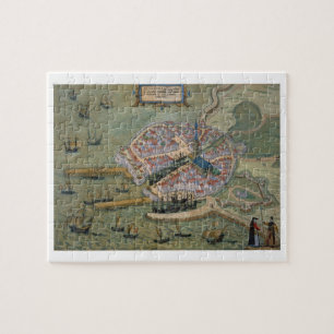 Puzzle Carte de Flissinga, de 'Civitates Orbis Terrarum