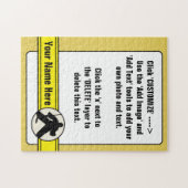 Puzzle Carte de gardien de but de hockey personnalisable (Horizontal)