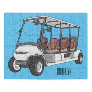 Puzzle Carte de golf / dessin animé en voiturette de golf