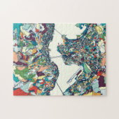 Puzzle Carte de Hong Kong, Chine (Horizontal)