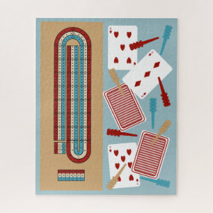 Puzzle Carte de jeu de Cribbage et pièces de jeu