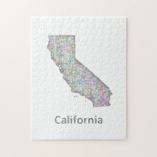 Puzzle Carte de la Californie (Vertical)