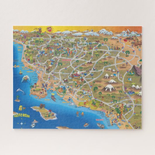 Puzzle Carte de la Californie du Sud (Horizontal)