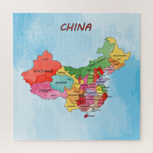 Puzzle Carte de la Chine (Vertical)