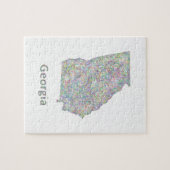 Puzzle Carte de la Géorgie (Horizontal)