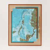 Puzzle Carte de la mer des Caraïbes et des îles (Vertical)