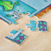 Puzzle Carte de la Nouvelle-Zélande (Côté)
