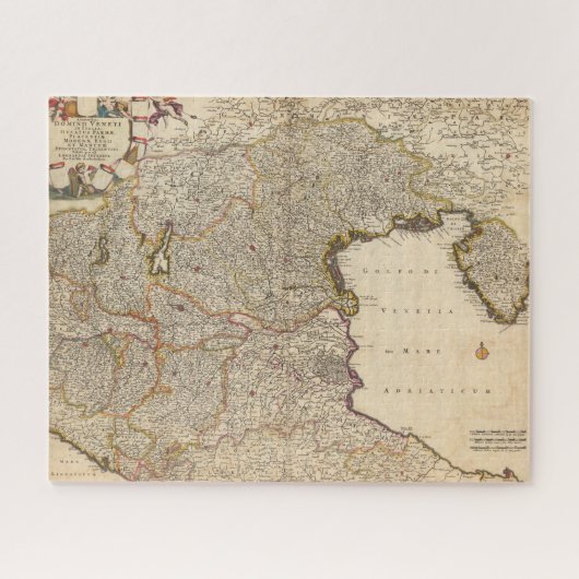 Puzzle Carte de la région de Venise, Italie (Horizontal)