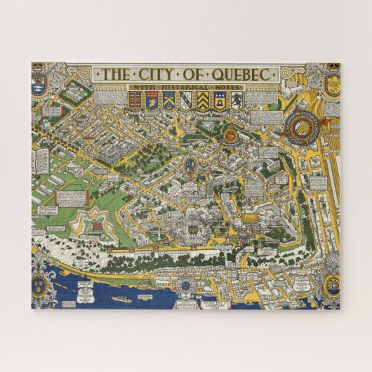 Puzzle Carte de la ville de Québec (Horizontal)