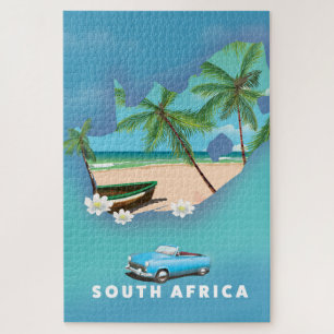 Puzzle Carte de l'Afrique du Sud Illustration affiche voy