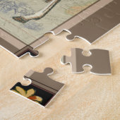 Puzzle Carte de l'Afrique et une girafe (Côté)