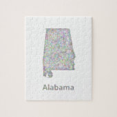Puzzle Carte de l'Alabama (Vertical)