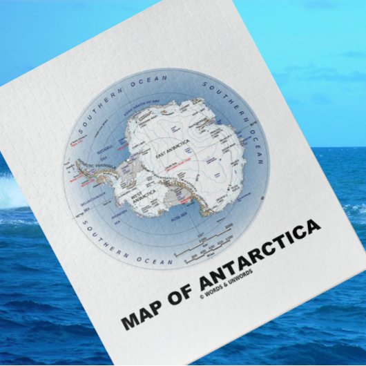 Puzzle Carte De L'Antarctique (Géographie)
