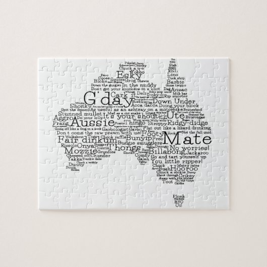 Puzzle Carte de l'argot australien (Horizontal)